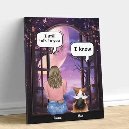 Personalized Memorial Pet Canvas - Up to 4 Dogs/Cats/Rabbits - Memorial Gift Idea for Dog/Cat/Rabbit Owners