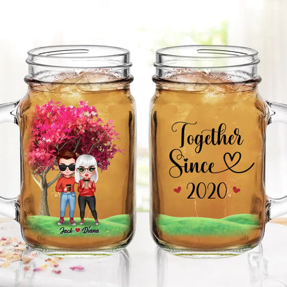 Personalized Couple Mason Jug - Wedding/Anniversary Gift Idea for Couple - Together