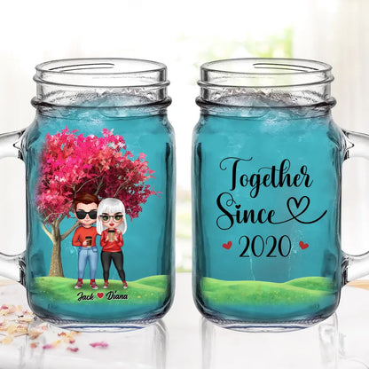 Personalized Couple Mason Jug - Wedding/Anniversary Gift Idea for Couple - Together