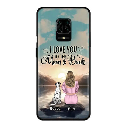Personalized Dog Mom Phone Case - Up to 6 Dogs - Gift Idea for Dog Lovers - I Love You To The Moon & Back - Case for Xiaomi/Huawei/Oppo