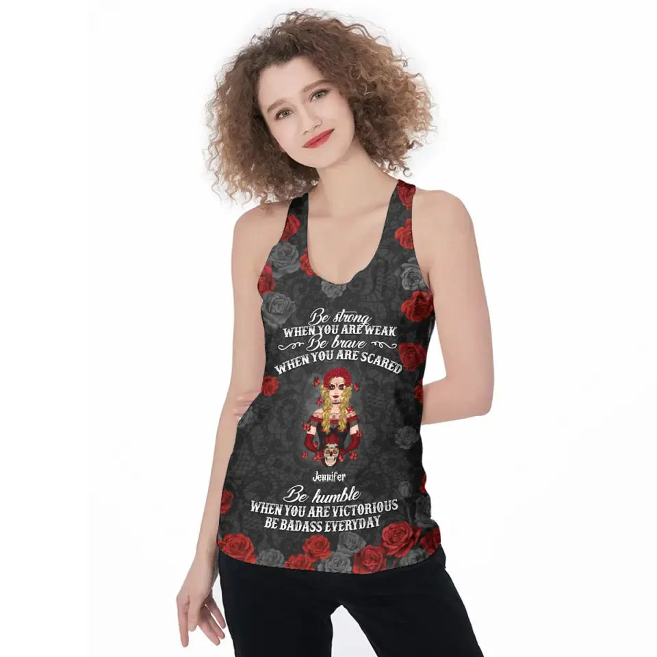 Personalized Witch AOP Tank Top/Leggings - Gift Idea for Halloween - Be Strong When You Are Weak