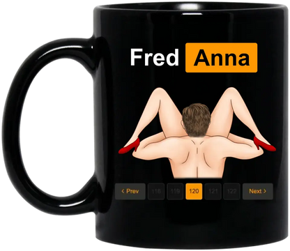 Custom Personalized Couple Coffee Mug - Best Gift Ideas For Husband/ Wife/ Birthday/ Anniversary - Moanday Tongueday Wetday