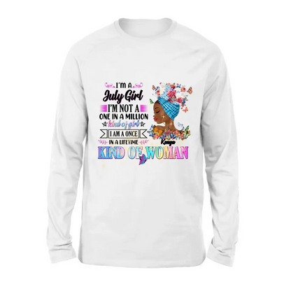 Personalized Birthday Girl Shirt/Hoodie - Gift Idea For Birthday - I'm A October Girl I'm Not A One In A Million Kind Of Girl