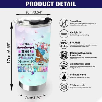 Personalized Birthday Girl Tumbler - Gift Idea For Birthday - I'm A October Girl I'm Not A One In A Million Kind Of Girl