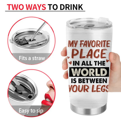 Personalized Couple Tumbler - Gift For Him/Her - I licked It So It's Mine