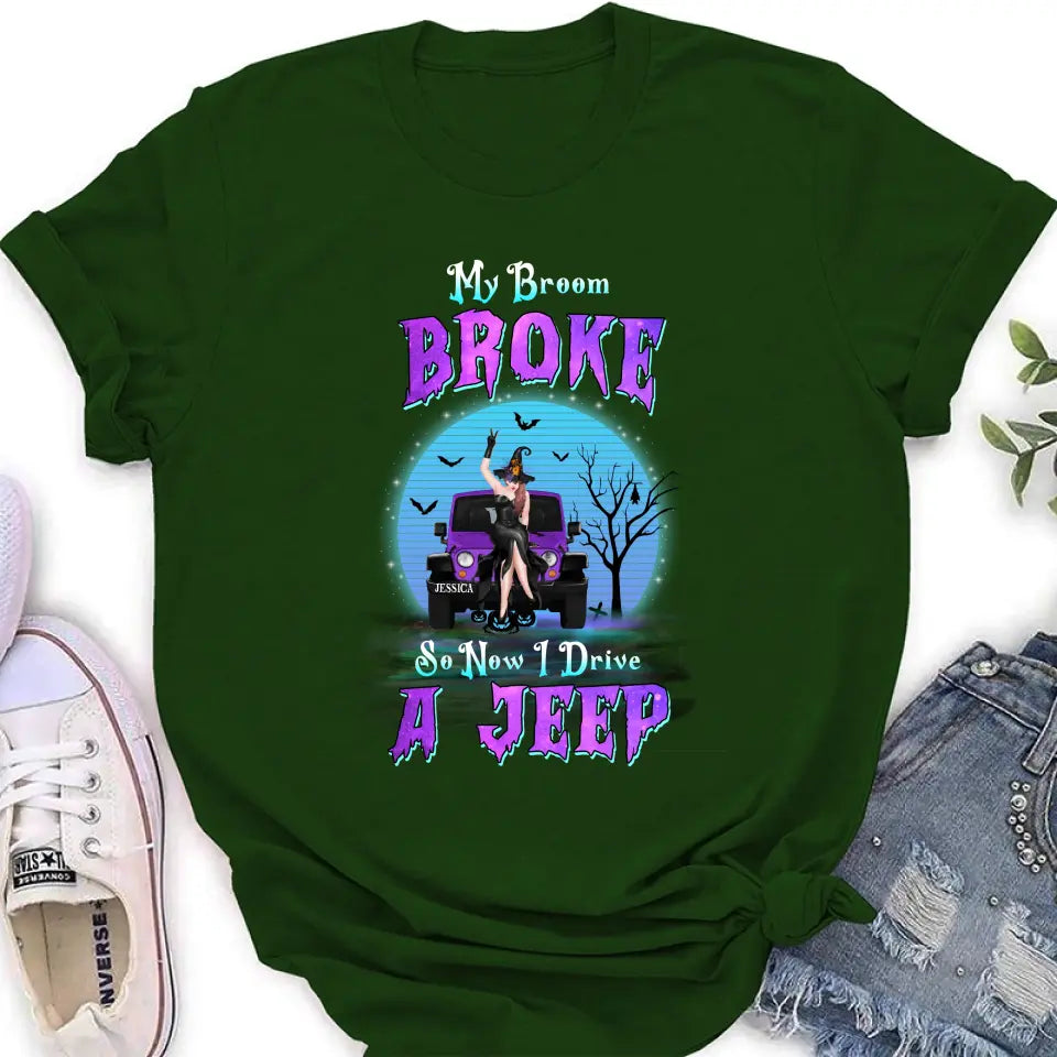 Personalized Off-Road Witch Shirt/Hoodie - Gift Idea For Witch Lover/Halloween - My Broom Broke