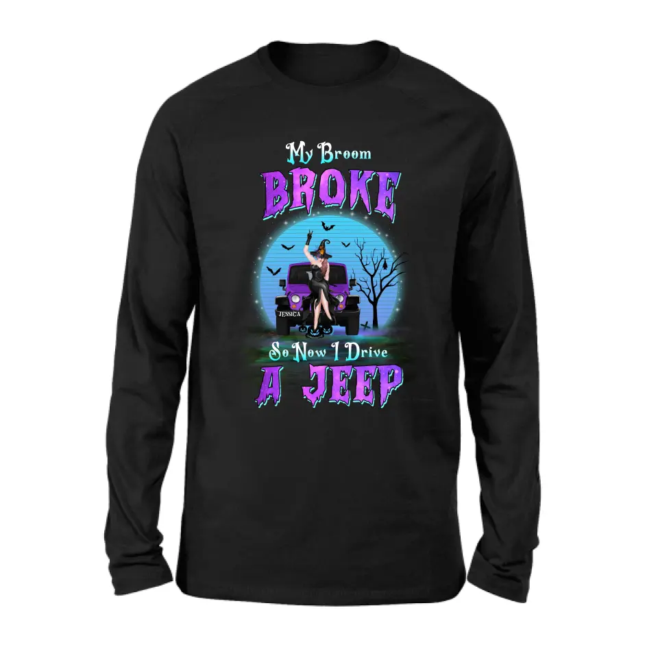 Personalized Off-Road Witch Shirt/Hoodie - Gift Idea For Witch Lover/Halloween - My Broom Broke