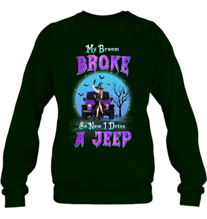 Personalized Off-Road Witch Shirt/Hoodie - Gift Idea For Witch Lover/Halloween - My Broom Broke