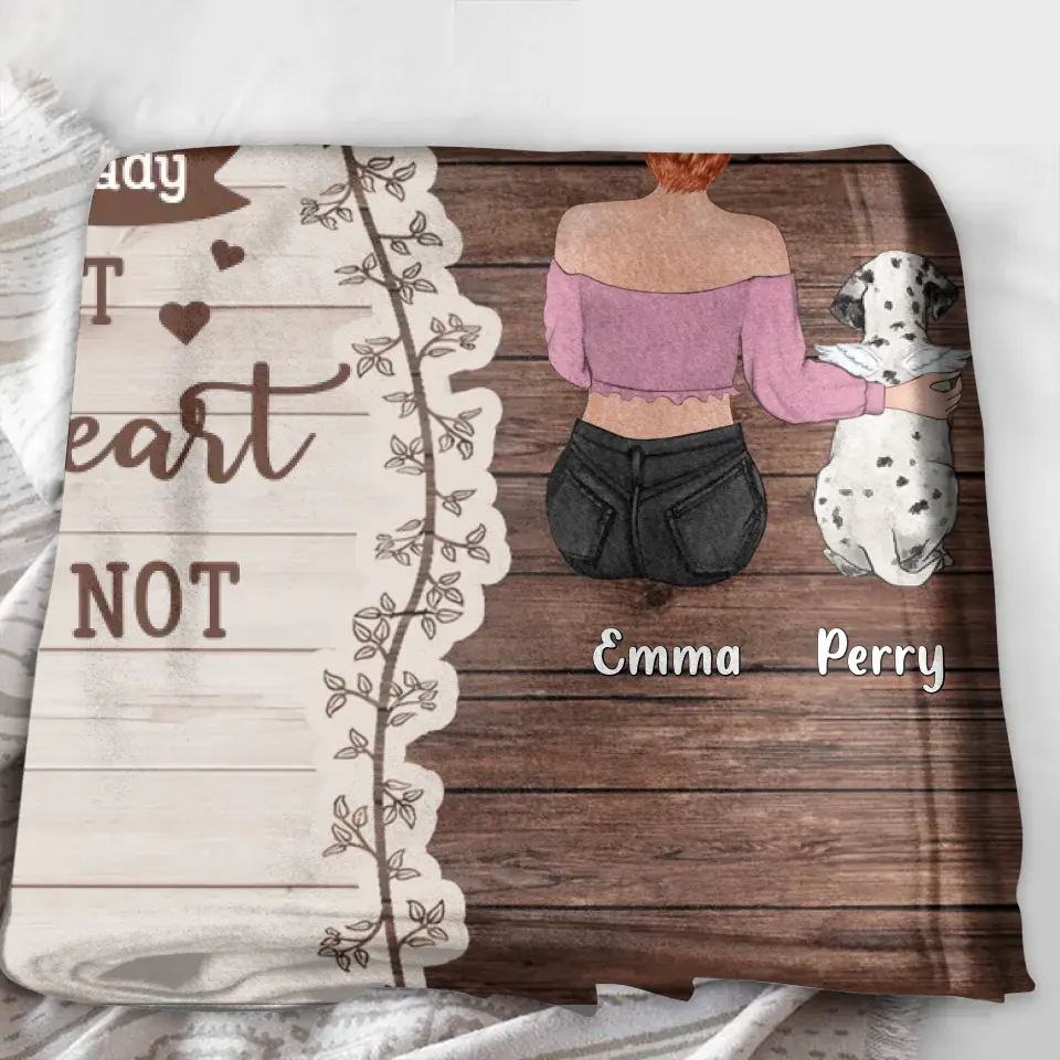 Personalized Memorial Pet Quilt/Fleece Throw Blanket - Up to 3 Dogs/Cats - Memorial Gift Idea for Dog/Cat Owners - Your Wings Were Ready But My Heart Was Not