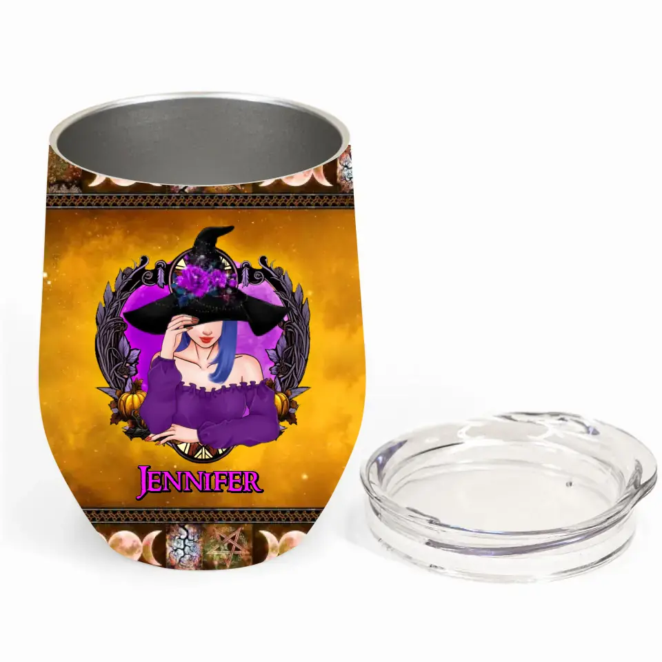 Personalized Witch Wine Tumbler - Halloween Gift Idea - Am I Really A Witch
