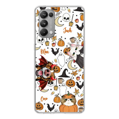 Personalized Halloween Pet Phone Case - Up to 3 Pets - Gift Idea For Dog/Cat Owners - Case for Oppo/Xiaomi/Huawei