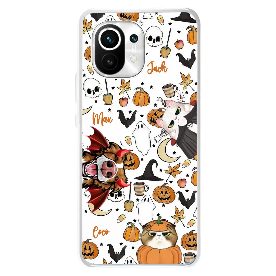 Personalized Halloween Pet Phone Case - Up to 3 Pets - Gift Idea For Dog/Cat Owners - Case for Oppo/Xiaomi/Huawei