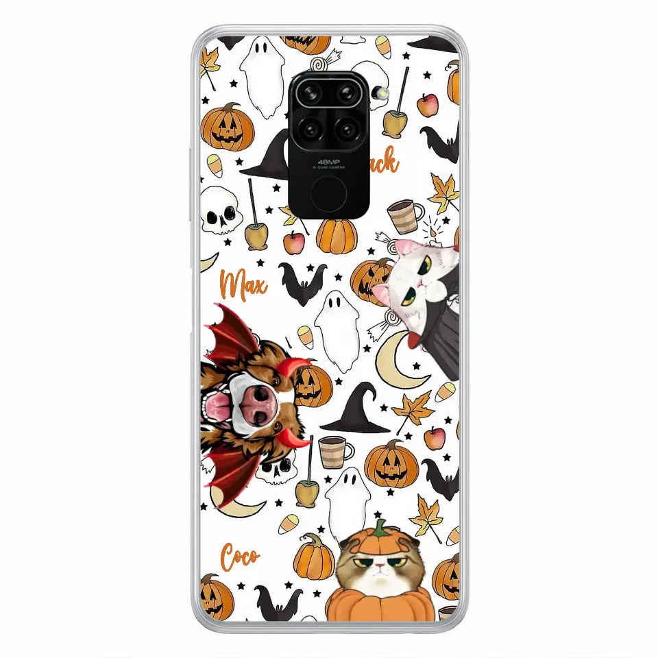 Personalized Halloween Pet Phone Case - Up to 3 Pets - Gift Idea For Dog/Cat Owners - Case for Oppo/Xiaomi/Huawei