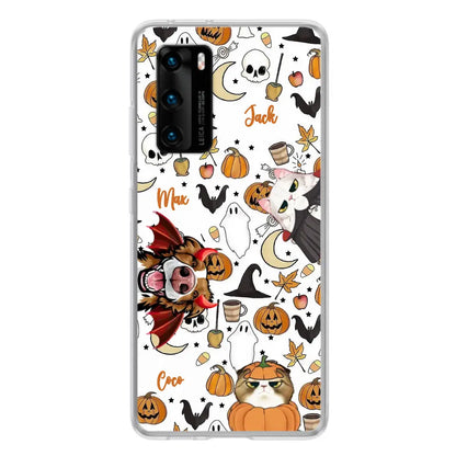 Personalized Halloween Pet Phone Case - Up to 3 Pets - Gift Idea For Dog/Cat Owners - Case for Oppo/Xiaomi/Huawei