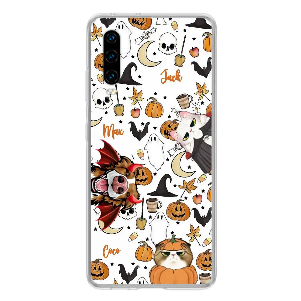 Personalized Halloween Pet Phone Case - Up to 3 Pets - Gift Idea For Dog/Cat Owners - Case for Oppo/Xiaomi/Huawei
