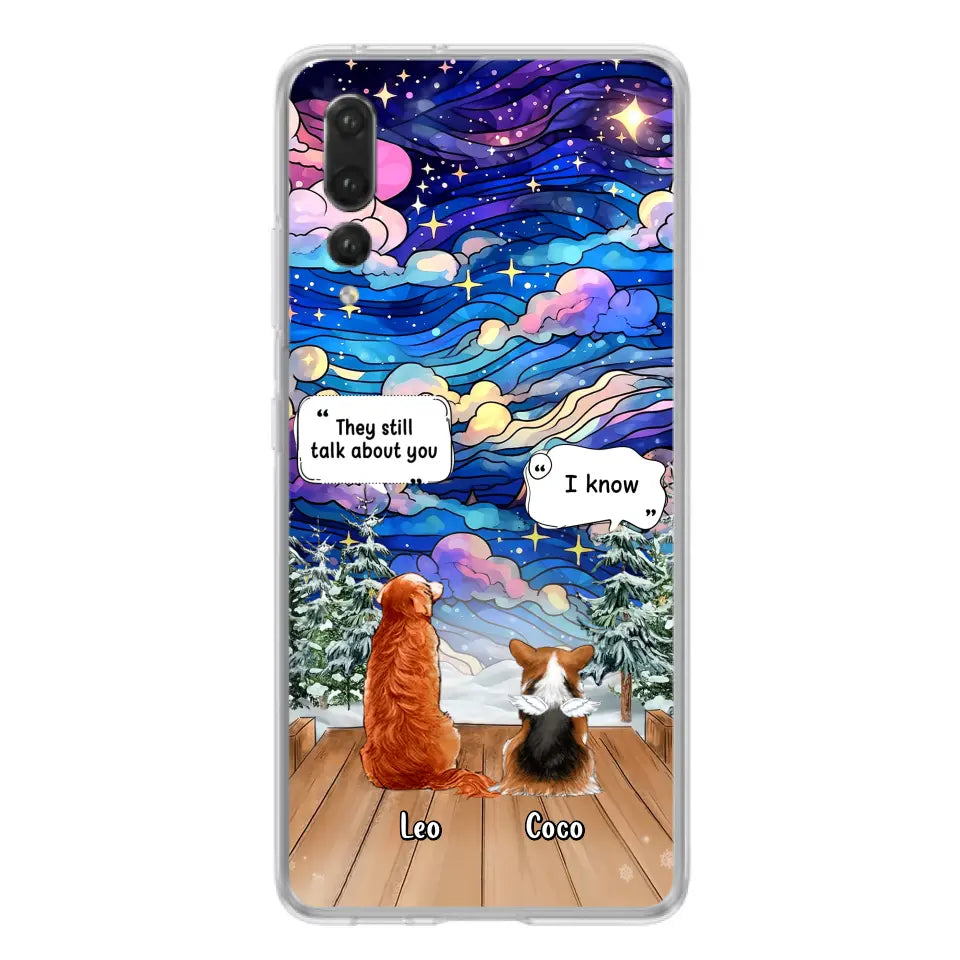 Personalized Dog Memorial Phone Case - Up to 4 Pets - Memorial Gift Idea For Dog/Cat/Rabbit Lovers - They Still Talk About You - Case For Oppo/Xiaomi/Huawei