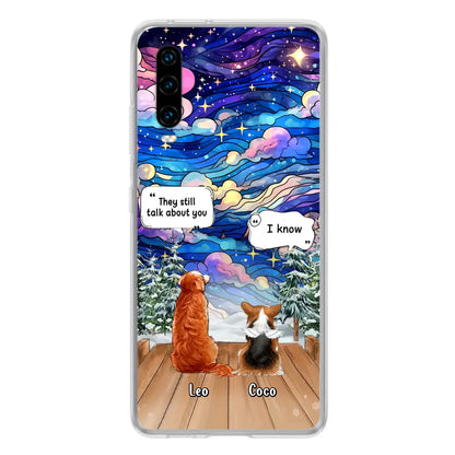 Personalized Dog Memorial Phone Case - Up to 4 Pets - Memorial Gift Idea For Dog/Cat/Rabbit Lovers - They Still Talk About You - Case For Oppo/Xiaomi/Huawei