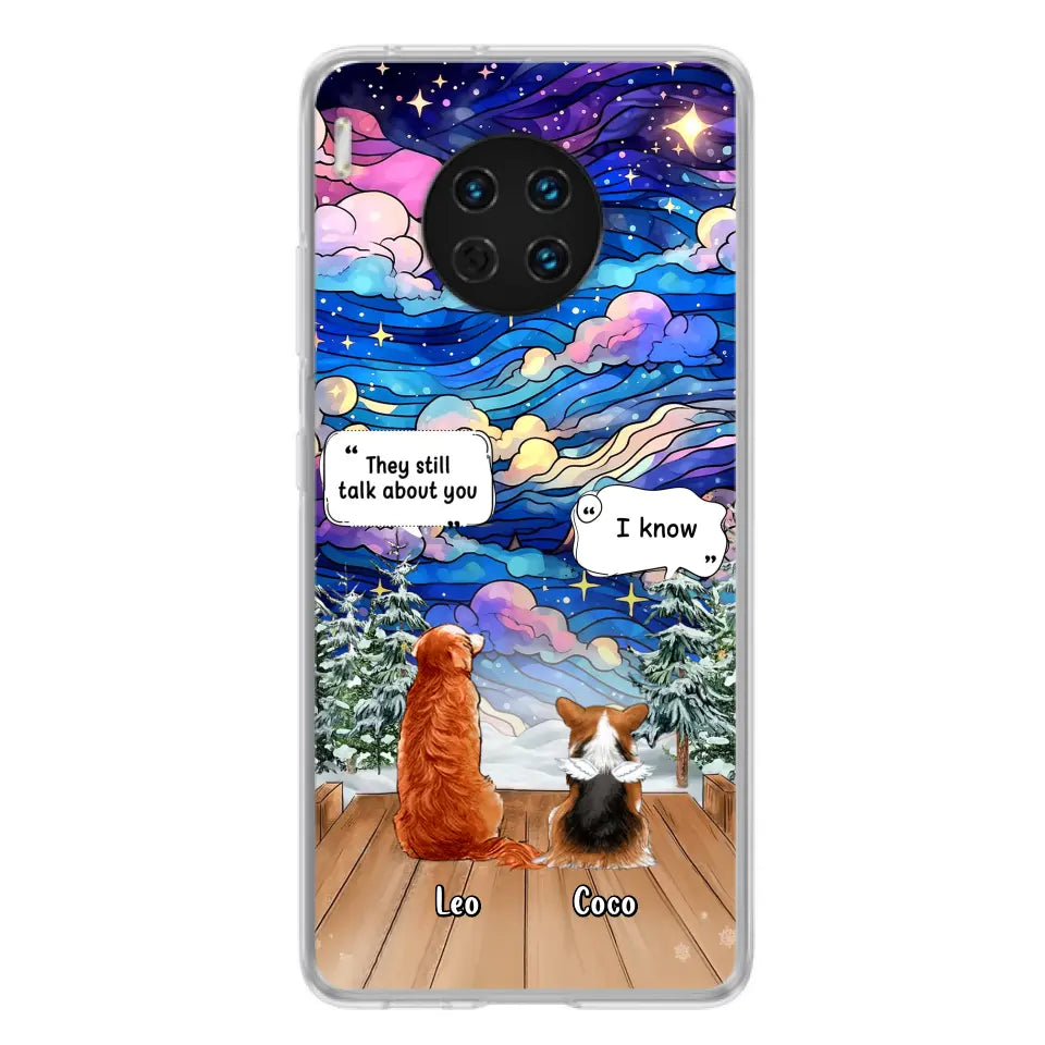 Personalized Dog Memorial Phone Case - Up to 4 Pets - Memorial Gift Idea For Dog/Cat/Rabbit Lovers - They Still Talk About You - Case For Oppo/Xiaomi/Huawei