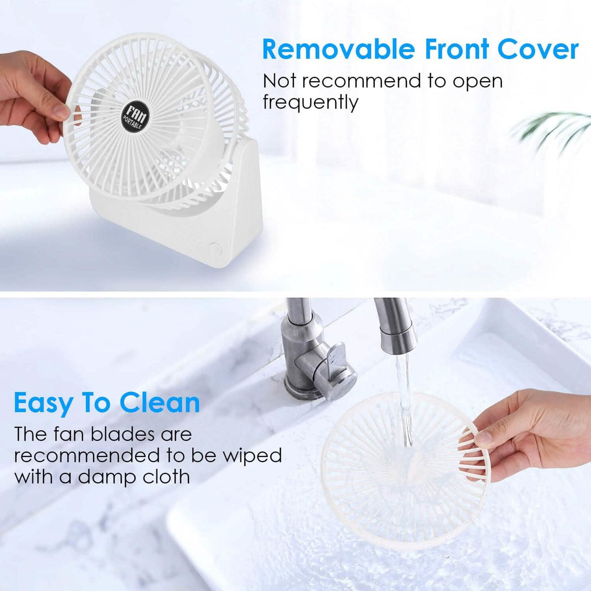 6.5" Desk Fan USB Powered 3 Speeds