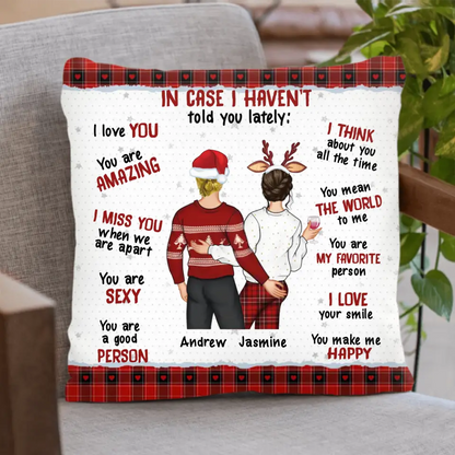 Personalized Couple Quilt/Fleece Throw Blanket/Pillow Cover - Gift Idea For Couple/Husband/Wife - In Case I Haven't Told You Lately