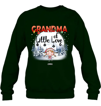 Personalized Christmas Grandma Shirt/Hoodie - Christmas Gift For Grandma/Nana - Up to 10 Kids - Grandma Little Of Loves