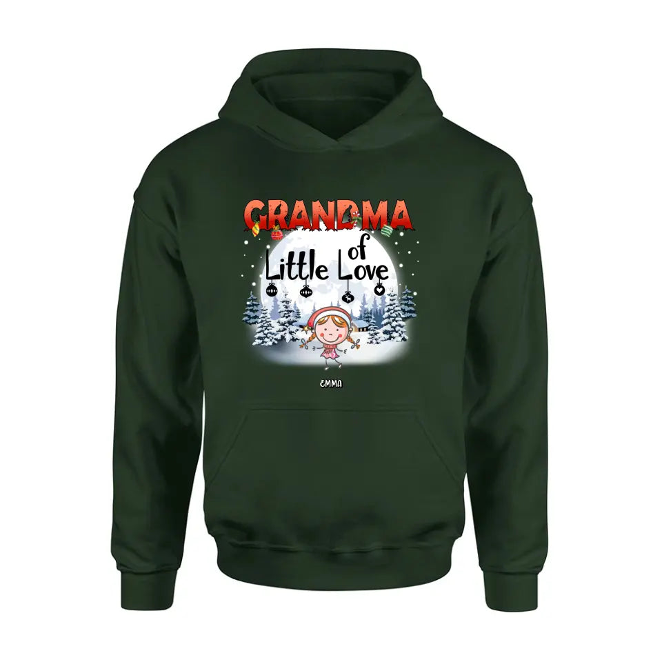 Personalized Christmas Grandma Shirt/Hoodie - Christmas Gift For Grandma/Nana - Up to 10 Kids - Grandma Little Of Loves