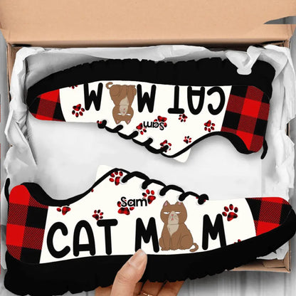 Personalized Pet Mom Sneakers - Up to 4 Cats/Dogs - Gift Idea for Dog/Cat Lovers