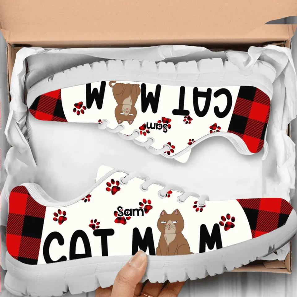 Personalized Pet Mom Sneakers - Up to 4 Cats/Dogs - Gift Idea for Dog/Cat Lovers