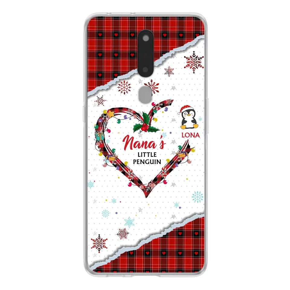 Personalized Christmas Nana Phone Case - Gift Idea For Grandma - Up to 10 Penguins - Case For Oppo/Xiaomi/Huawei