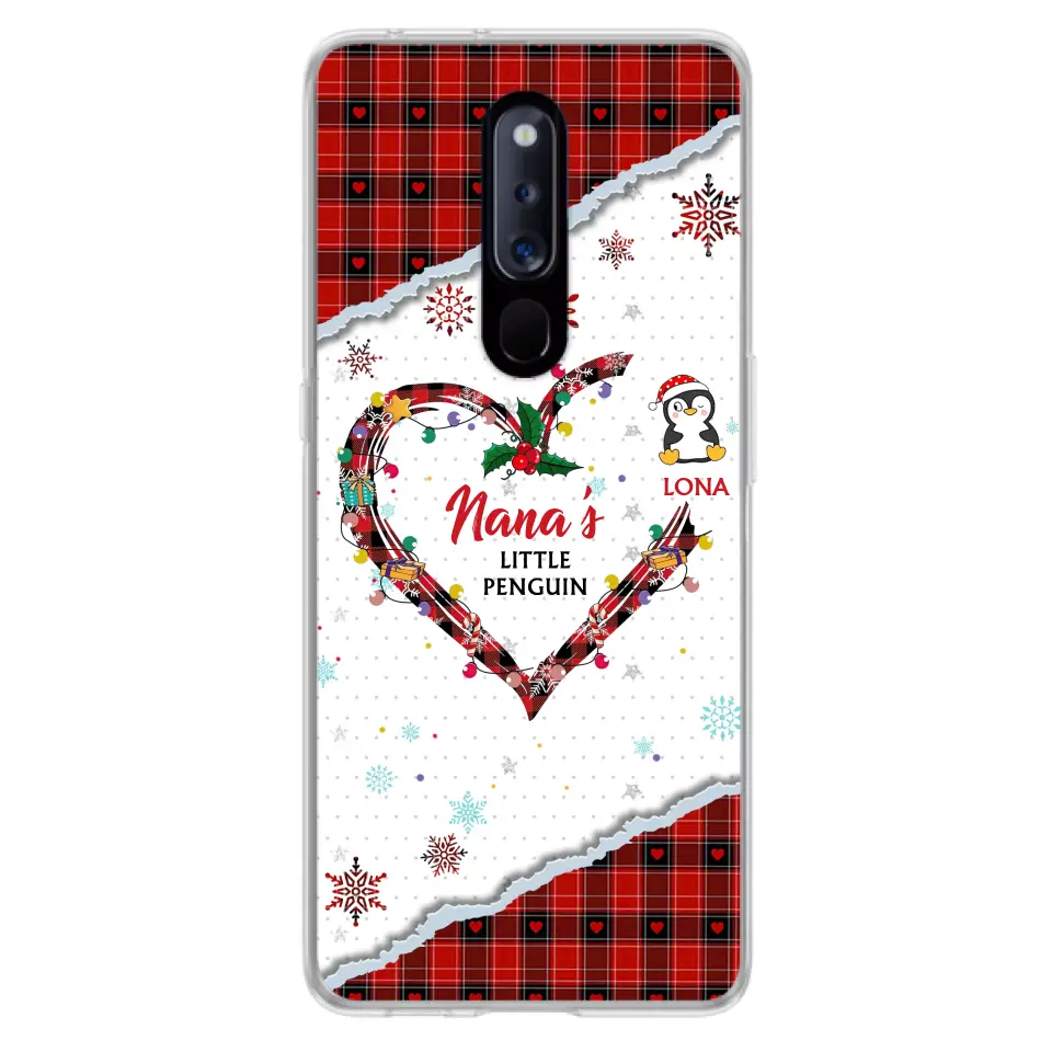 Personalized Christmas Nana Phone Case - Gift Idea For Grandma - Up to 10 Penguins - Case For Oppo/Xiaomi/Huawei