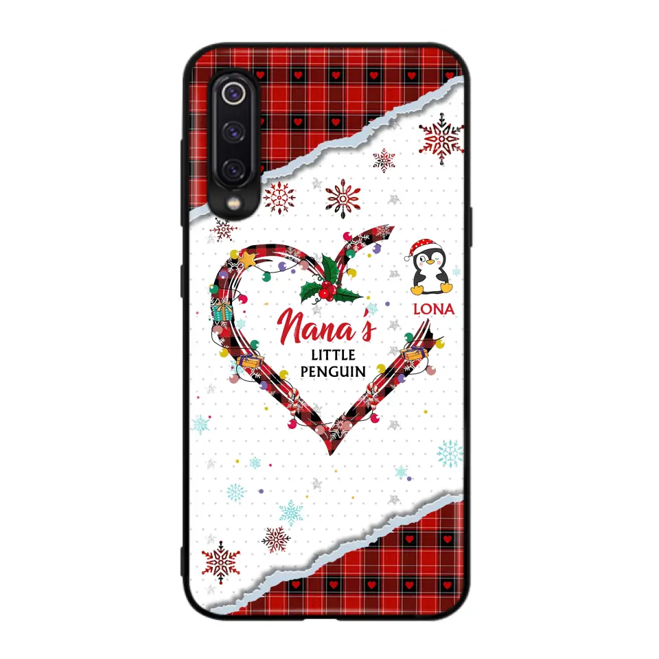 Personalized Christmas Nana Phone Case - Gift Idea For Grandma - Up to 10 Penguins - Case For Oppo/Xiaomi/Huawei
