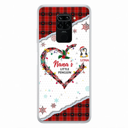 Personalized Christmas Nana Phone Case - Gift Idea For Grandma - Up to 10 Penguins - Case For Oppo/Xiaomi/Huawei