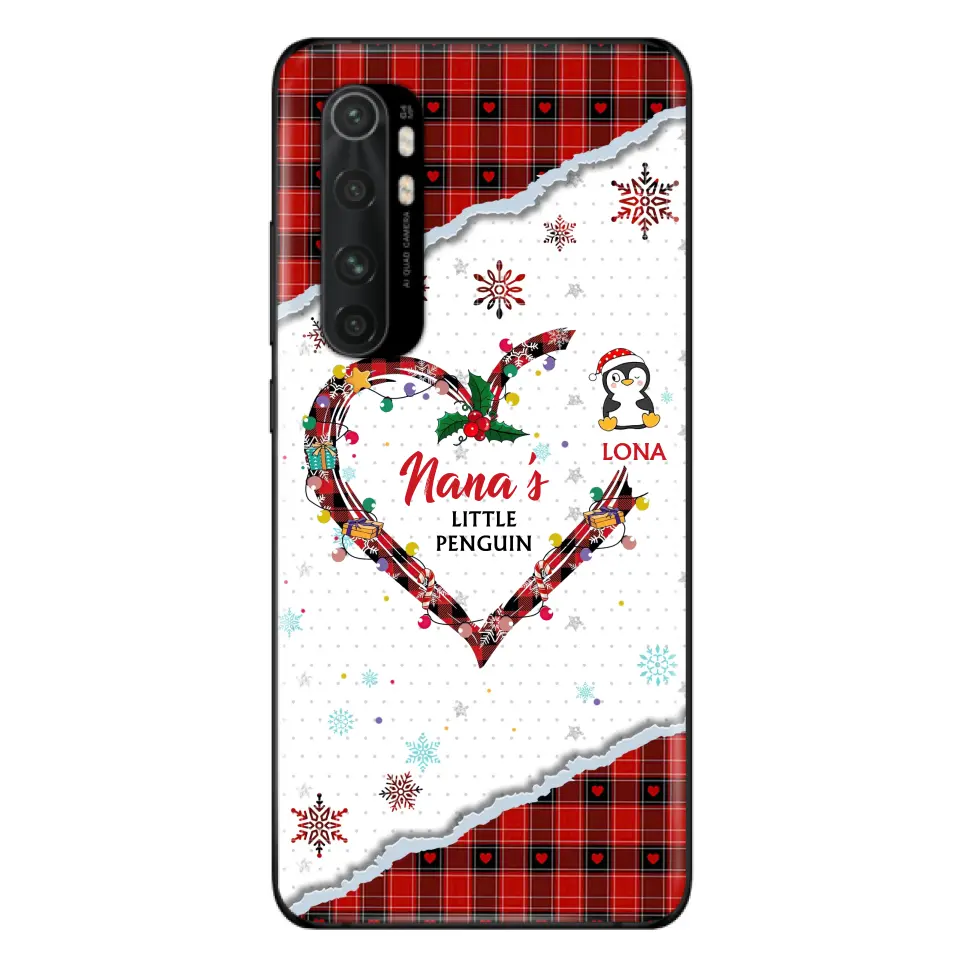 Personalized Christmas Nana Phone Case - Gift Idea For Grandma - Up to 10 Penguins - Case For Oppo/Xiaomi/Huawei