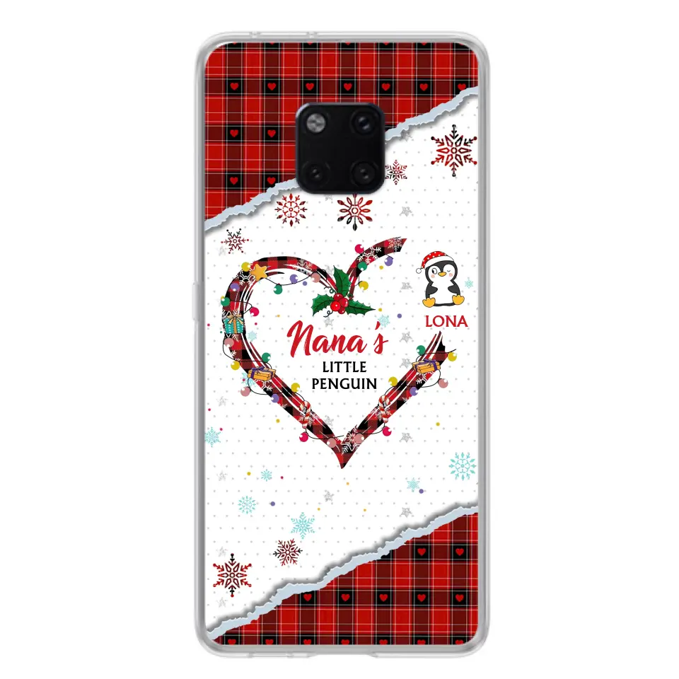 Personalized Christmas Nana Phone Case - Gift Idea For Grandma - Up to 10 Penguins - Case For Oppo/Xiaomi/Huawei