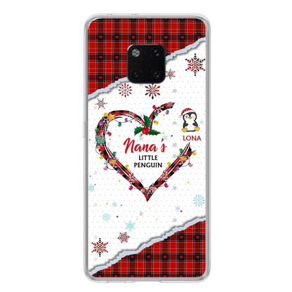 Personalized Christmas Nana Phone Case - Gift Idea For Grandma - Up to 10 Penguins - Case For Oppo/Xiaomi/Huawei