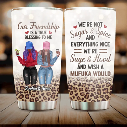Personalized Besties Tumbler - Best Gift Idea For Friends - Our Friendship Is A True Blessing To Me