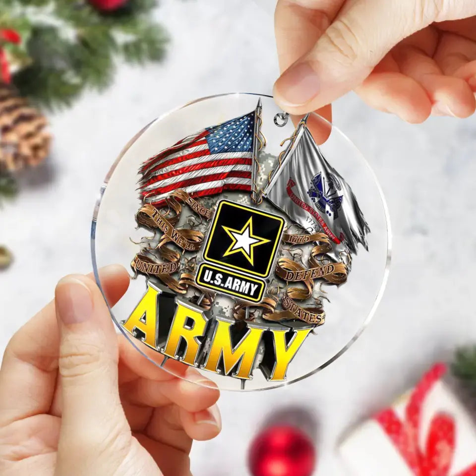 Personalized Veteran Acrylic Ornament - Christmas Gift Idea For Veteran