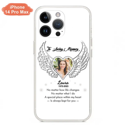 Personalized In Loving Memory Phone Case - Upload Photo - Memorial Gift Idea - Case For iPhone/Samsung - A Special Place Within My Heart Is Always Kept For You
