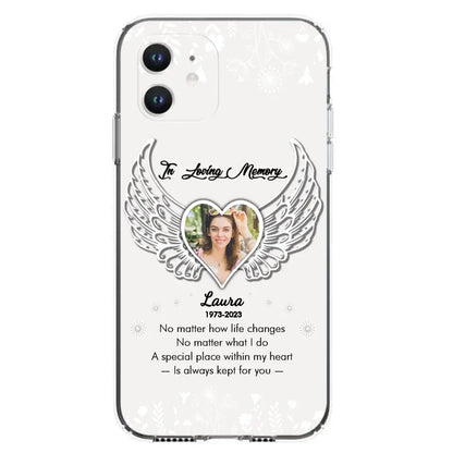 Personalized In Loving Memory Phone Case - Upload Photo - Memorial Gift Idea - Case For iPhone/Samsung - A Special Place Within My Heart Is Always Kept For You