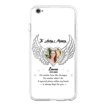 Personalized In Loving Memory Phone Case - Upload Photo - Memorial Gift Idea - Case For iPhone/Samsung - A Special Place Within My Heart Is Always Kept For You
