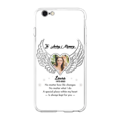 Personalized In Loving Memory Phone Case - Upload Photo - Memorial Gift Idea - Case For iPhone/Samsung - A Special Place Within My Heart Is Always Kept For You