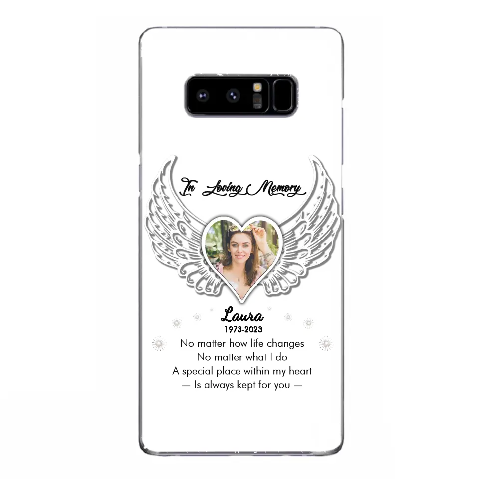 Personalized In Loving Memory Phone Case - Upload Photo - Memorial Gift Idea - Case For iPhone/Samsung - A Special Place Within My Heart Is Always Kept For You