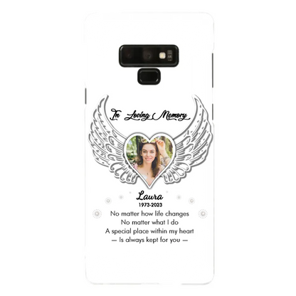 Personalized In Loving Memory Phone Case - Upload Photo - Memorial Gift Idea - Case For iPhone/Samsung - A Special Place Within My Heart Is Always Kept For You
