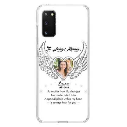 Personalized In Loving Memory Phone Case - Upload Photo - Memorial Gift Idea - Case For iPhone/Samsung - A Special Place Within My Heart Is Always Kept For You