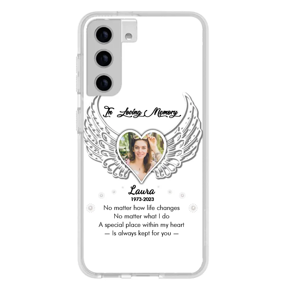 Personalized In Loving Memory Phone Case - Upload Photo - Memorial Gift Idea - Case For iPhone/Samsung - A Special Place Within My Heart Is Always Kept For You