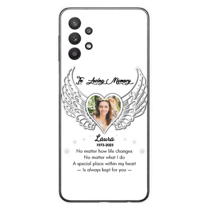 Personalized In Loving Memory Phone Case - Upload Photo - Memorial Gift Idea - Case For iPhone/Samsung - A Special Place Within My Heart Is Always Kept For You