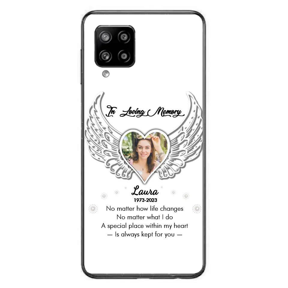 Personalized In Loving Memory Phone Case - Upload Photo - Memorial Gift Idea - Case For iPhone/Samsung - A Special Place Within My Heart Is Always Kept For You