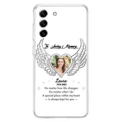 Personalized In Loving Memory Phone Case - Upload Photo - Memorial Gift Idea - Case For iPhone/Samsung - A Special Place Within My Heart Is Always Kept For You