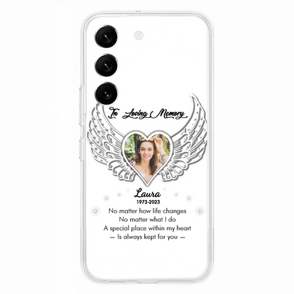 Personalized In Loving Memory Phone Case - Upload Photo - Memorial Gift Idea - Case For iPhone/Samsung - A Special Place Within My Heart Is Always Kept For You