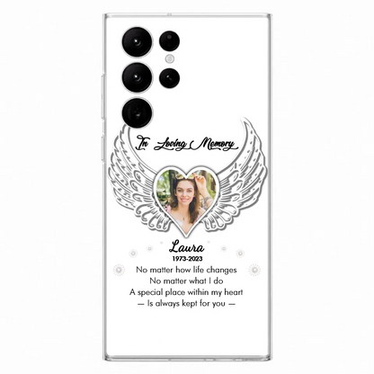 Personalized In Loving Memory Phone Case - Upload Photo - Memorial Gift Idea - Case For iPhone/Samsung - A Special Place Within My Heart Is Always Kept For You
